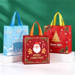 Christmas Non-Woven Gift Bag - Snowflake Santa Christmas Tree